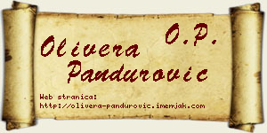 Olivera Pandurović vizit kartica